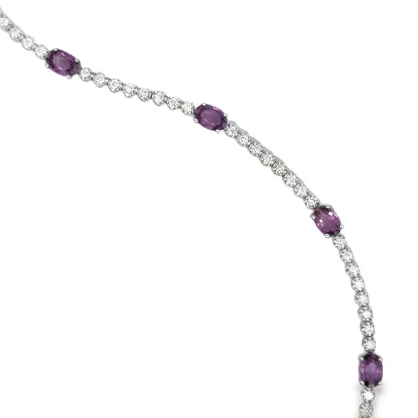 Purple Sapphire and Diamond Tennis Bracelet Image 2 Baxter's Fine Jewelry Warwick, RI