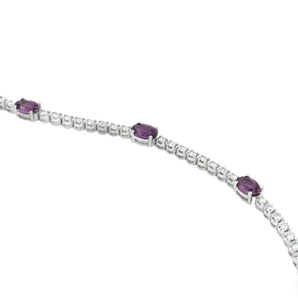 Purple Sapphire and Diamond Tennis Bracelet Baxter's Fine Jewelry Warwick, RI
