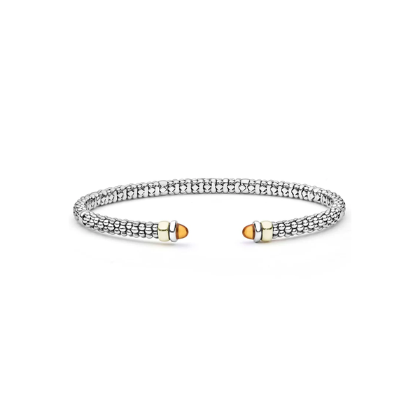 Two-Tone Citrine Mini Versa Torque Bracelet | 3mm Baxter's Fine Jewelry Warwick, RI