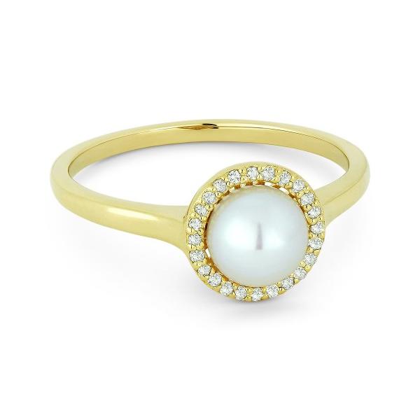 Diamond and Pearl Halo Ring Baxter's Fine Jewelry Warwick, RI