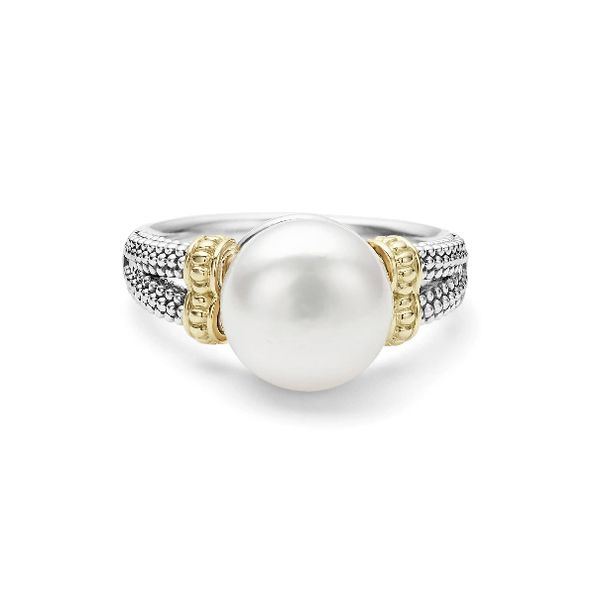 Two Tone Pearl Statement Ring Image 2 Baxter's Fine Jewelry Warwick, RI