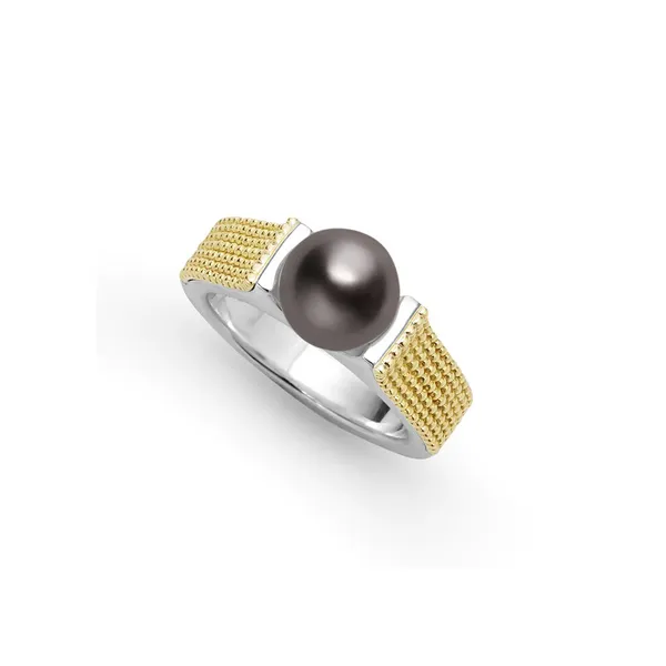 Two-Tone Tahitian Black Pearl Ring