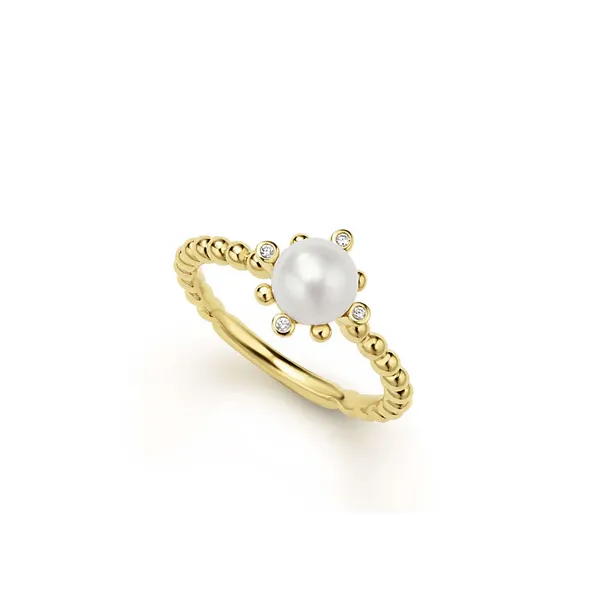 18K Gold Fleur Pearl Diamond Ring Baxter's Fine Jewelry Warwick, RI