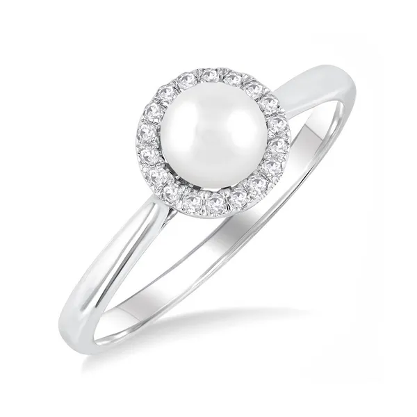 Pearl & Halo Diamond Ring Baxter's Fine Jewelry Warwick, RI