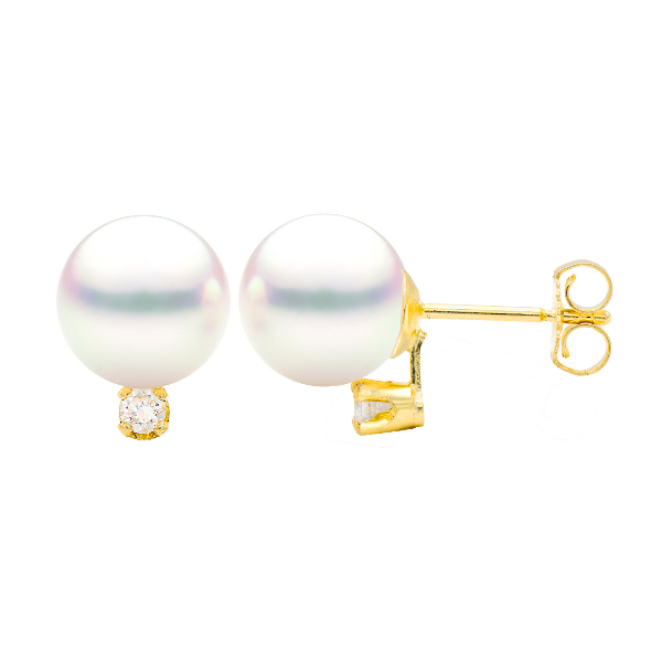 Diamond and Pearl Stud Earrings Baxter's Fine Jewelry Warwick, RI