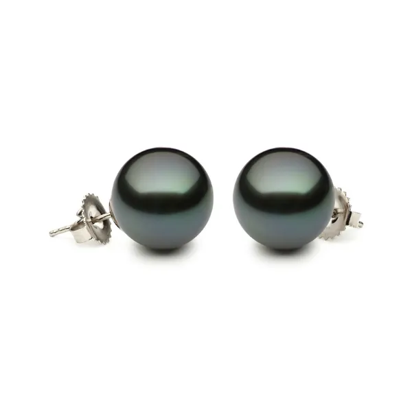 9-10mm Tahitian Pearl Stud Earrings Baxter's Fine Jewelry Warwick, RI