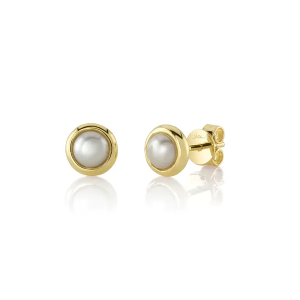 Cultured Pearl Circle Stud Earring Baxter's Fine Jewelry Warwick, RI