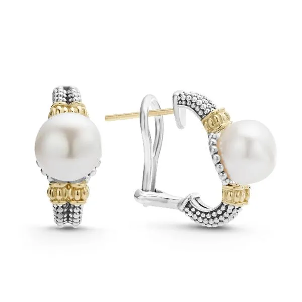 Two Tone Caviar Pearl Earrings Baxter's Fine Jewelry Warwick, RI
