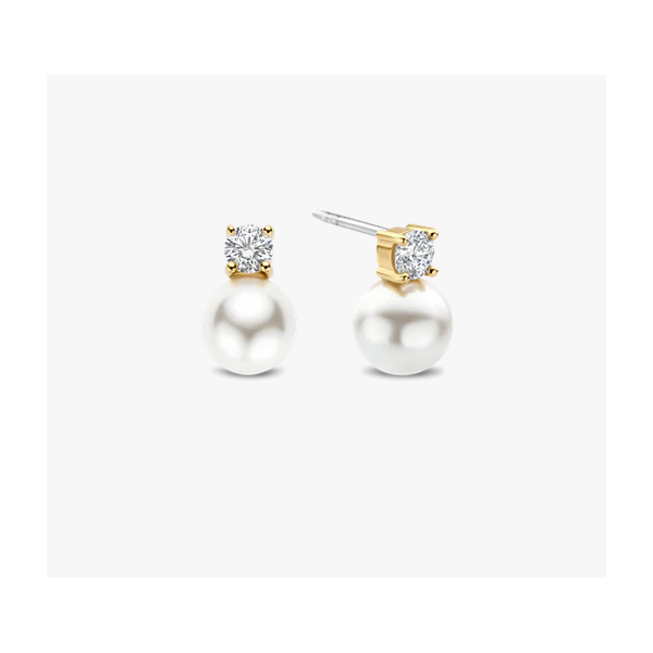 CZ Pearl Studs Baxter's Fine Jewelry Warwick, RI