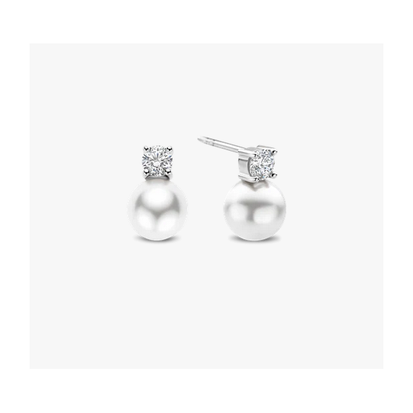 Zirconia Pearl Earrings Baxter's Fine Jewelry Warwick, RI