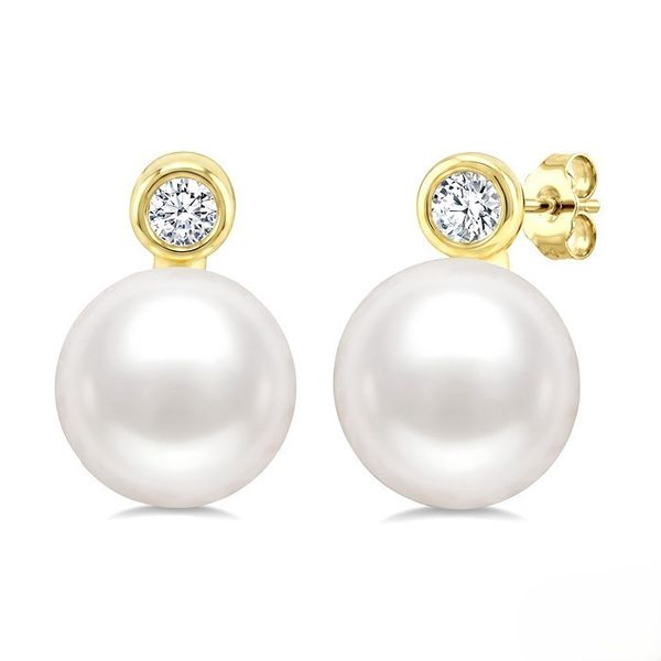 Pearl & Diamond Stud Earrings Baxter's Fine Jewelry Warwick, RI