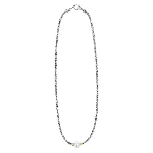 Single Pearl Caviar Beaded Necklace Image 2 Baxter's Fine Jewelry Warwick, RI