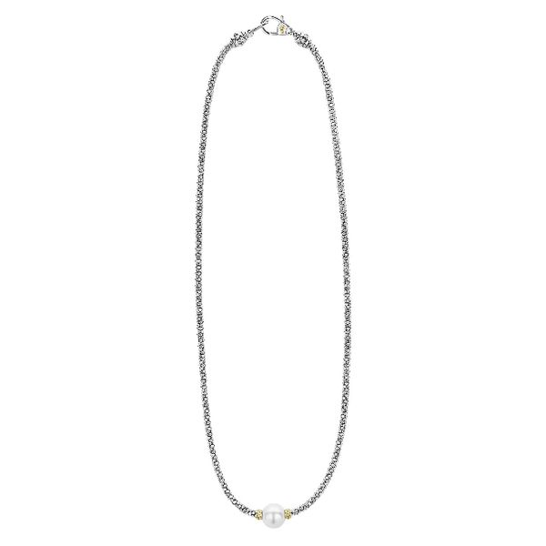 Single Pearl Caviar Beaded Necklace Image 2 Baxter's Fine Jewelry Warwick, RI