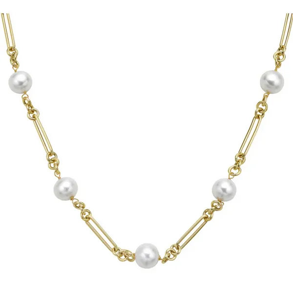 Fancy Tin Cup Pearl Necklace Baxter's Fine Jewelry Warwick, RI