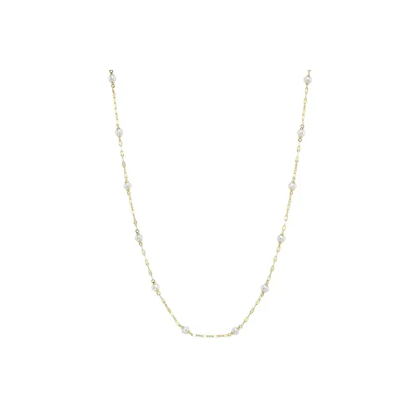 Cultured Pearl Sparkle Chain Necklace