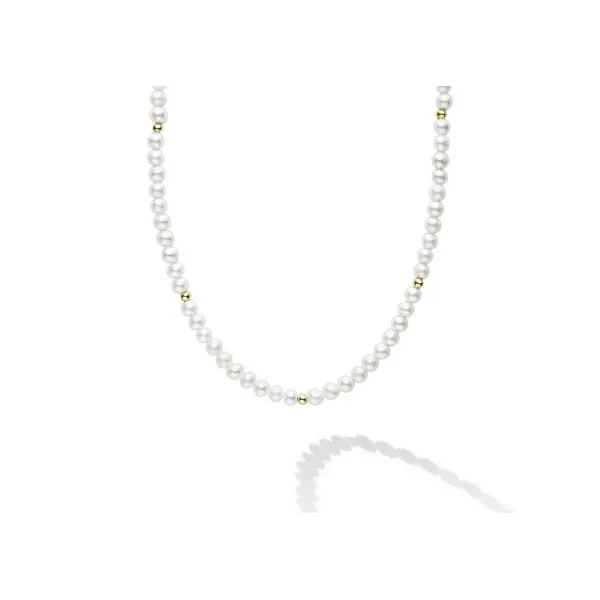 Childs First Gold Station Pearl Necklace