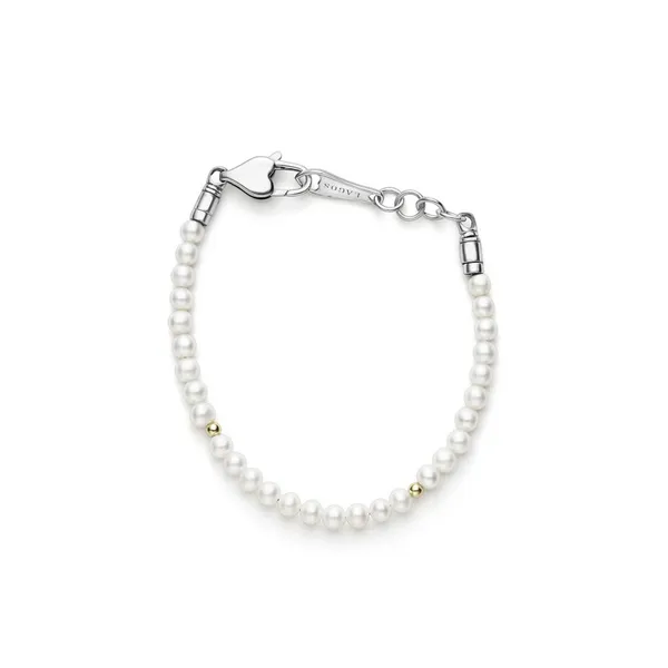 Childs First Gold Station Pearl Bracelet Baxter's Fine Jewelry Warwick, RI