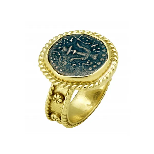 14kt Ancient Roman Widow's Mite Coin Ring Baxter's Fine Jewelry Warwick, RI