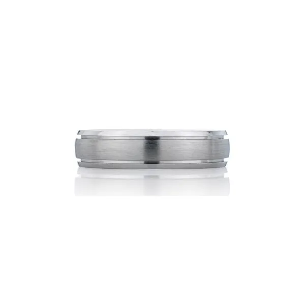 Sandblast Step Edged Classic Men's Ring thumb image 2