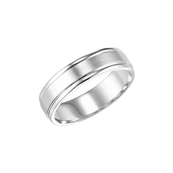 Flat Round Edge Carved Wedding Band Baxter's Fine Jewelry Warwick, RI