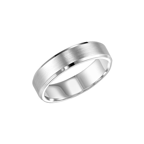 Flat Bevel Edge Carved Wedding Band Baxter's Fine Jewelry Warwick, RI