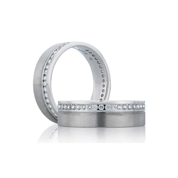 Modern Edged Channel Set Men's Diamond Ring Baxter's Fine Jewelry Warwick, RI