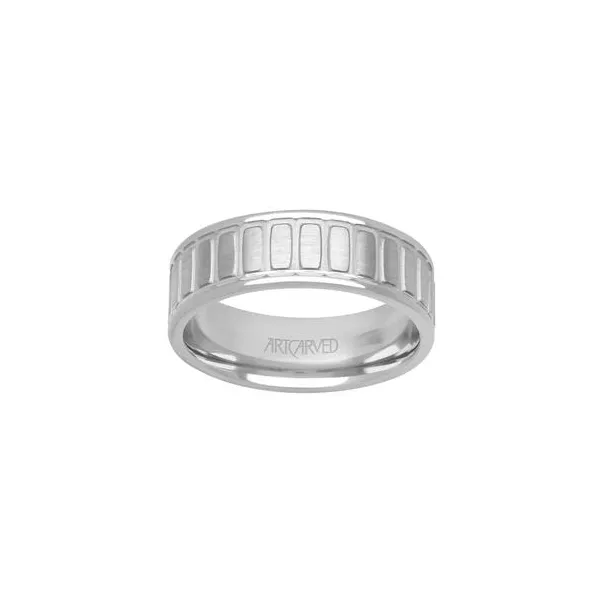 Geometric Carved Wedding Band Baxter's Fine Jewelry Warwick, RI