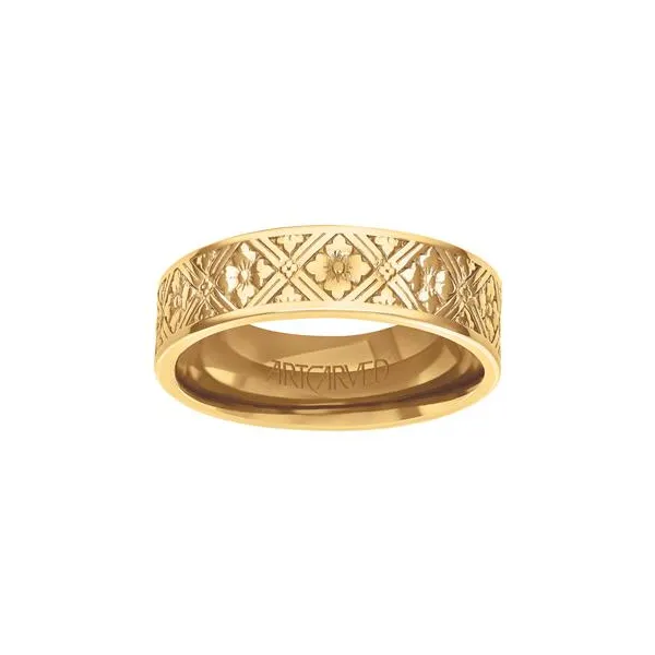 Frederick Goldman Floral Design Carved Band 001-405-06066