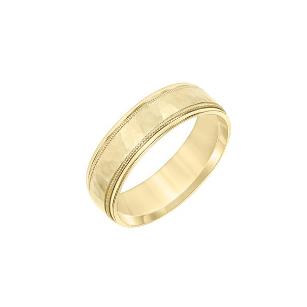 Low Dome Step Edge Carved Wedding Band Baxter's Fine Jewelry Warwick, RI