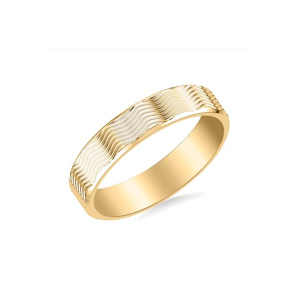 Engraved Wavy Wedding Band Baxter's Fine Jewelry Warwick, RI