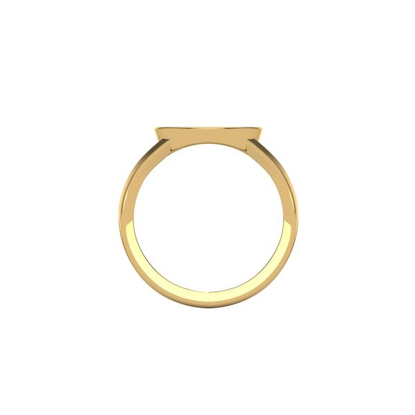 Yellow Gold Signet Style Paw Print Ring Image 3 Baxter's Fine Jewelry Warwick, RI