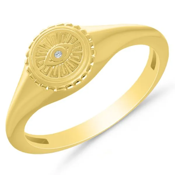 Evil Eye Confidence Coin Ring thumb image 1