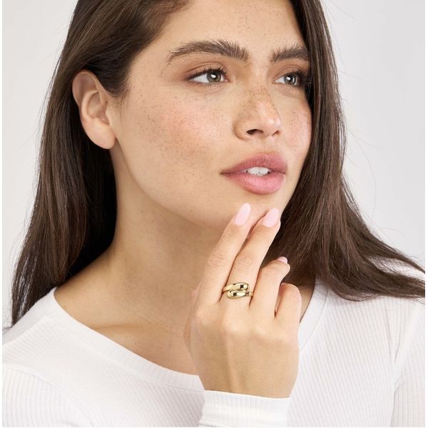 14k Puffed Bypass Ring Image 2 Baxter's Fine Jewelry Warwick, RI