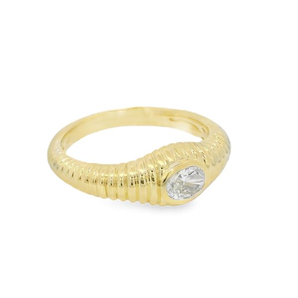 Ribbed Fashion Ring Image 2 Baxter's Fine Jewelry Warwick, RI