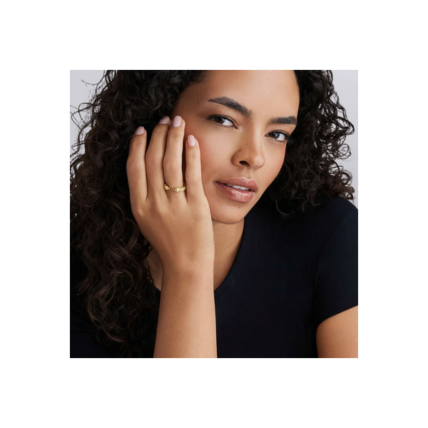 18K Gold Caviar Beaded Mini Versa Stacking Ring Image 2 Baxter's Fine Jewelry Warwick, RI