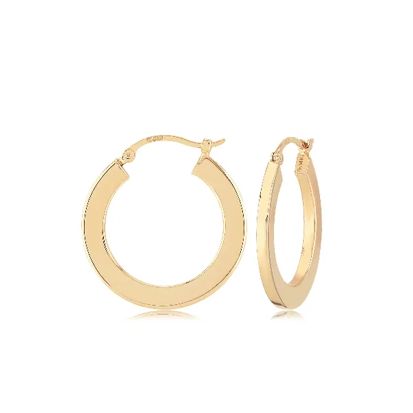 Flat Hoop Earrings Baxter's Fine Jewelry Warwick, RI