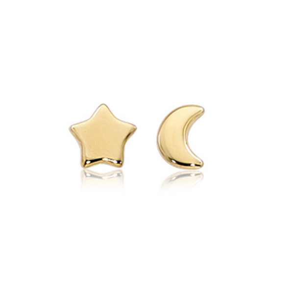 Star and Moon Stud Earrings Baxter's Fine Jewelry Warwick, RI