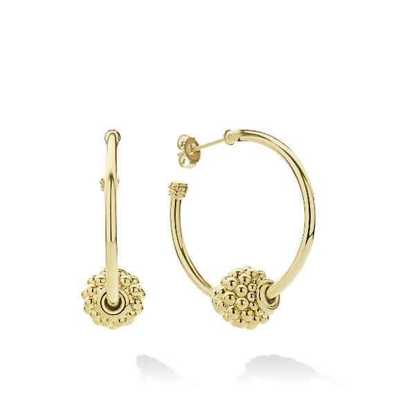 Gold Caviar Bead Hoop Earring Baxter's Fine Jewelry Warwick, RI