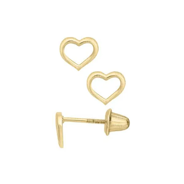 Children's Open Heart Stud Earrings Baxter's Fine Jewelry Warwick, RI