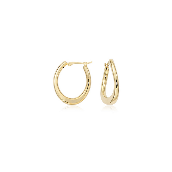 Gold U Shaped Hoops Baxter's Fine Jewelry Warwick, RI