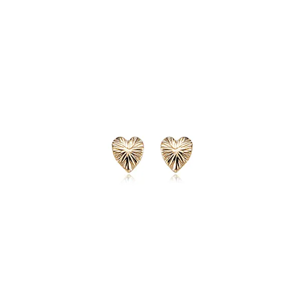 Gold Heart Stud Earrings Baxter's Fine Jewelry Warwick, RI