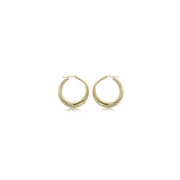 14k Small Modern Round Hoop Earring Baxter's Fine Jewelry Warwick, RI