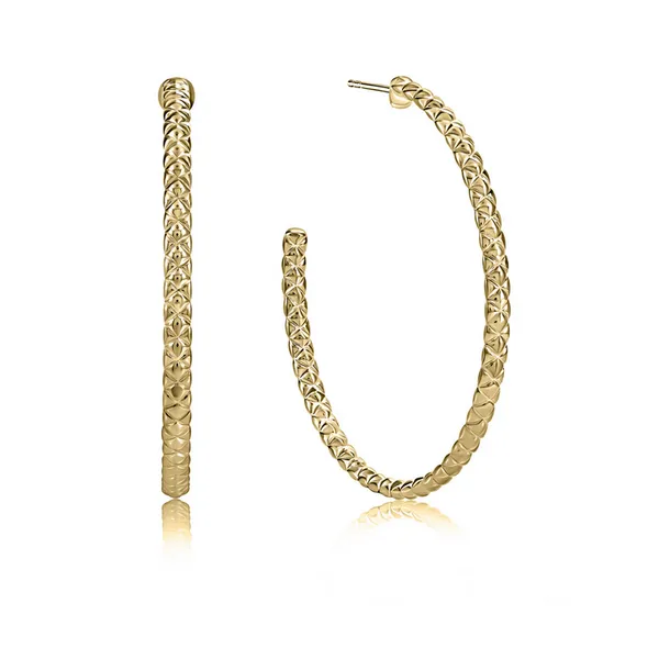 Large Quilted Hoop Earrings Baxter's Fine Jewelry Warwick, RI