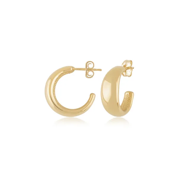 14k Tapered J Hoop Earrings Baxter's Fine Jewelry Warwick, RI