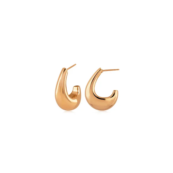 14k Egg Shaped J Hoops Baxter's Fine Jewelry Warwick, RI