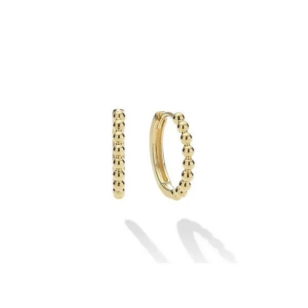 18K Gold Caviar Huggie Earrings Baxter's Fine Jewelry Warwick, RI