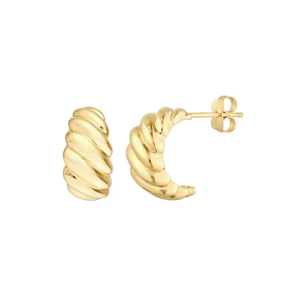 Twist Dome Hoop Earrings Baxter's Fine Jewelry Warwick, RI