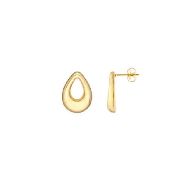 Open Teardrop Stud Earrings Baxter's Fine Jewelry Warwick, RI
