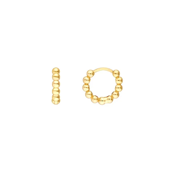 Small Beaded Huggie Earrings similar item image