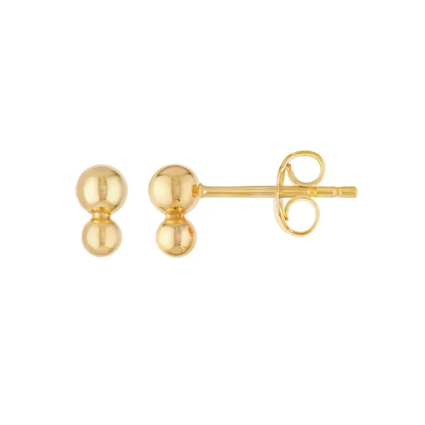 Double Bead Stud Earrings